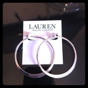 Ralph Lauren Silver Hoops